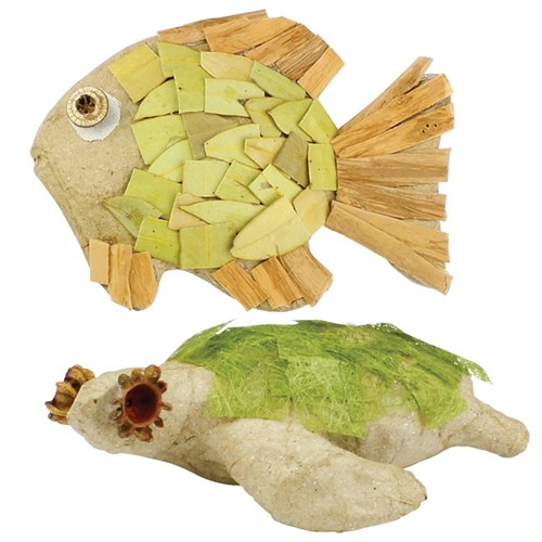 3D Papier Mache Sea Animals - Pack of 4