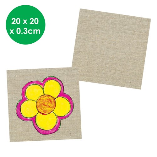 Canvas Panel Art Board - Natural Linen - Square