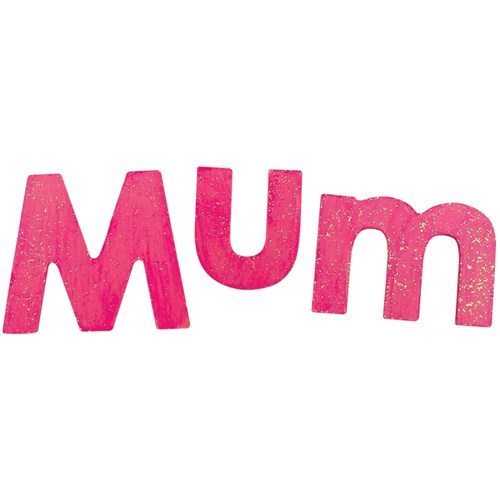 Wooden Mum Letters - Pack of 30