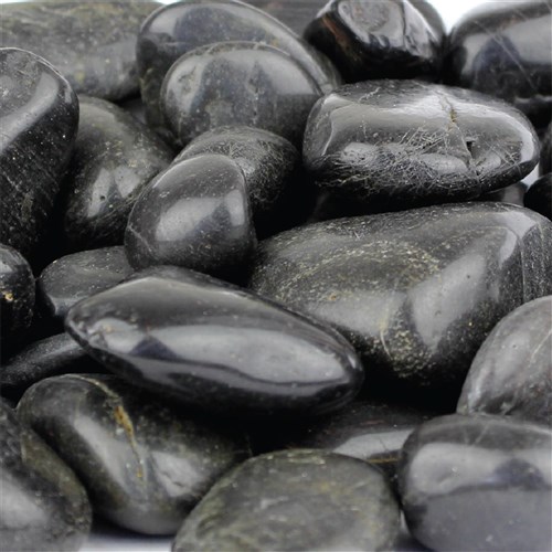 Polished Pebbles - Black - 1kg Pack