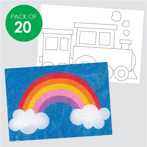 Creative Sand Art Sheets - Pack of 20