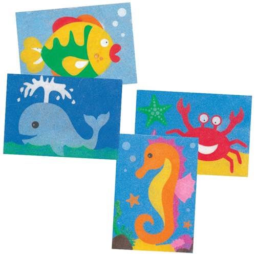 Sea Animals Sand Art Sheets Pack of 20 Sand Art CleverPatch Art