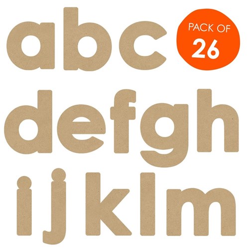 3D Wooden Letters - Lowercase - Pack of 26