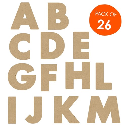 3D Wooden Letters - Uppercase - Pack of 26