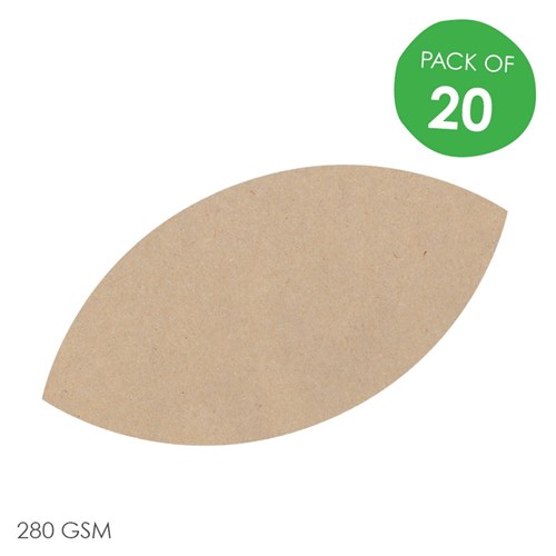 Cardboard Leaves - Brown - Pack of 20