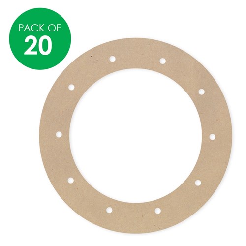 Cardboard Weaving Circles - Brown - Pack of 20