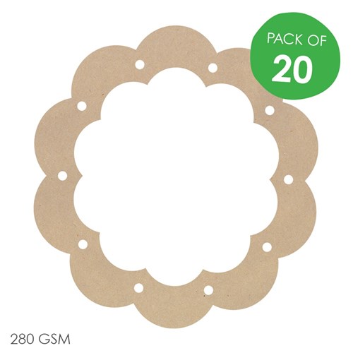 Cardboard Weaving Flowers - Brown - Pack of 20