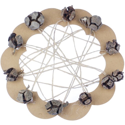 Cardboard Weaving Flowers - Brown - Pack of 20