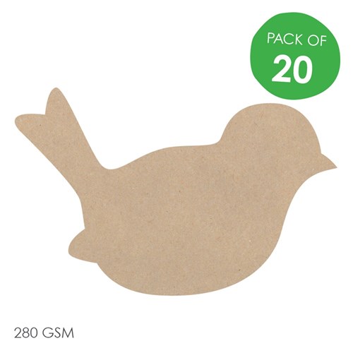 Cardboard Birds - Brown - Pack of 20