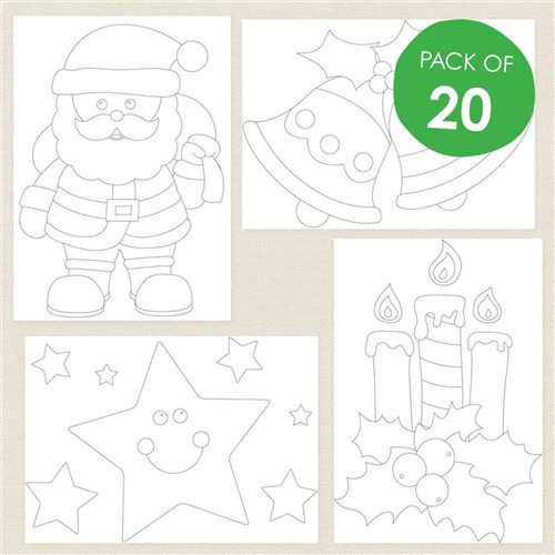 Christmas Sand Art Sheets - Pack of 20