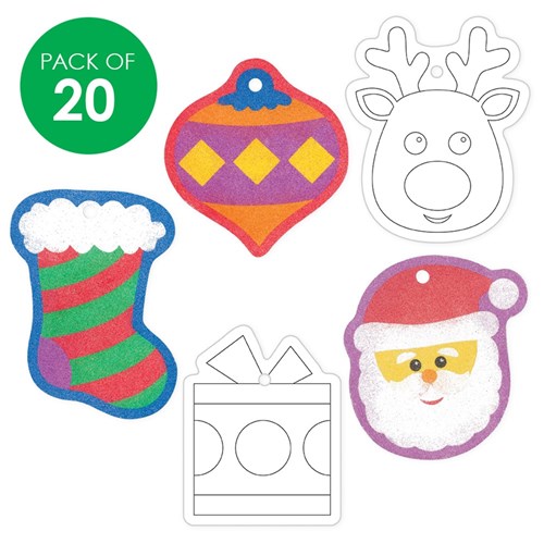 Christmas Sand Art Shapes - Pack of 20