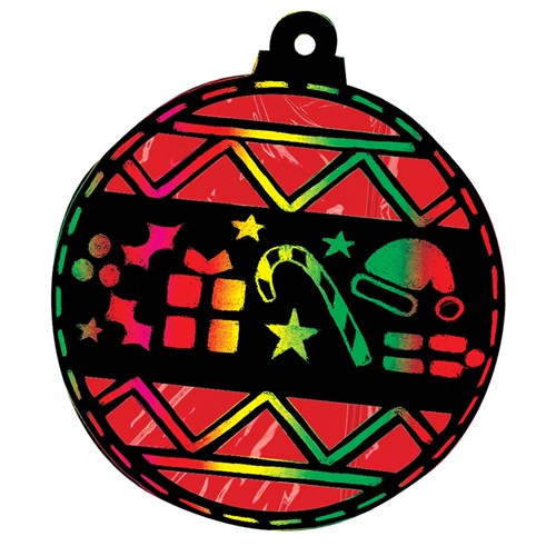 Scratch Board Cutout Baubles - Pack of 20