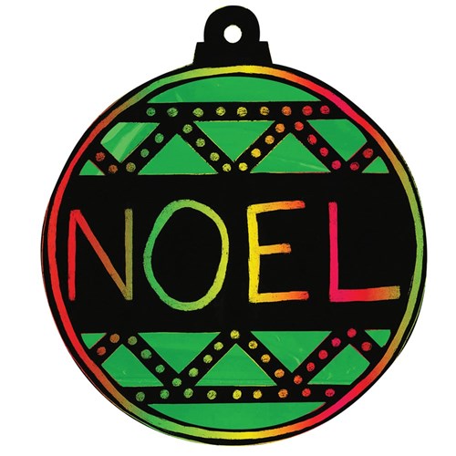 Scratch Board Cutout Baubles - Pack of 20