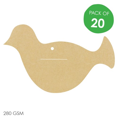 Cardboard Doves - Brown - Pack of 20