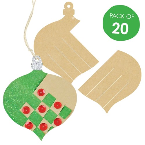 Cardboard Weaving Baubles - Brown - Pack of 20