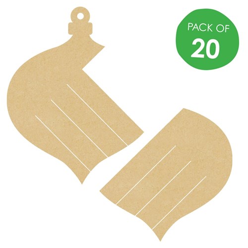 Cardboard Weaving Baubles - Brown - Pack of 20