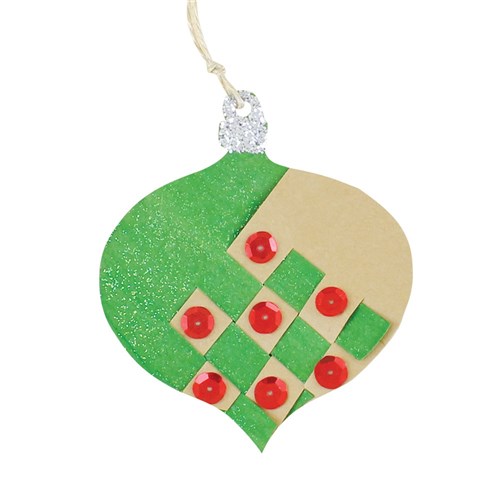 Cardboard Weaving Baubles - Brown - Pack of 20