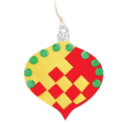 Cardboard Weaving Baubles - Brown - Pack of 20