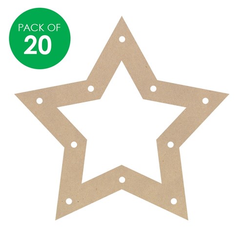 Cardboard Weaving Stars - Brown - Pack of 20