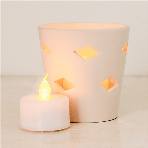 Ceramic LED Tealight Holders - Pack of 4