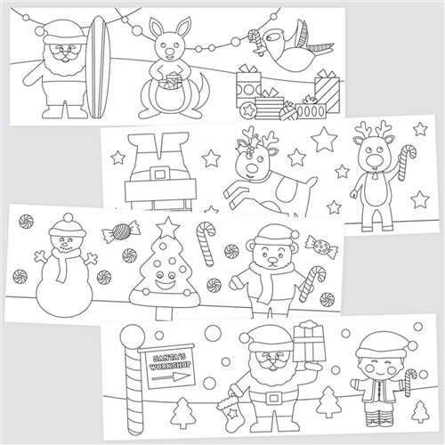 Christmas Colour-in Mugs - Pack of 4