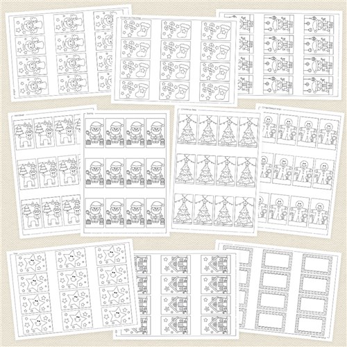Christmas Magnet Blackline Masters - Pack of 10