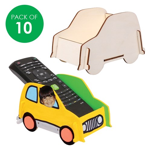 3D Wooden Car Remote Control Holders - Pack of 10