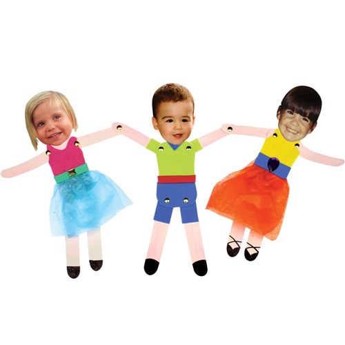 Cardboard Dancing People - White - Pack of 20