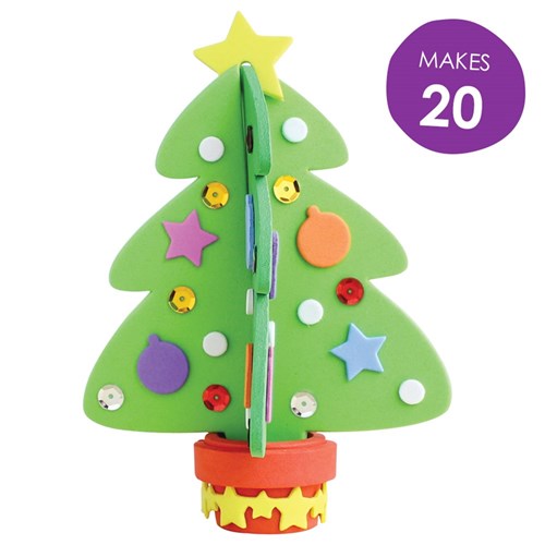 3D Foam Christmas Tree Activity Pack