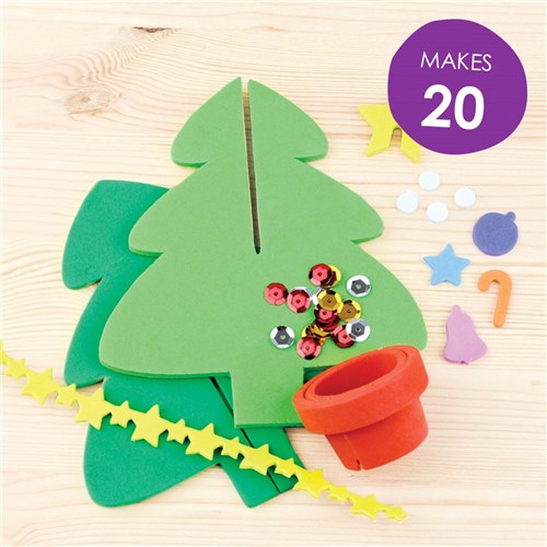 3D Foam Christmas Tree Activity Pack