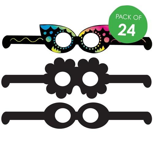 Scratch Board Glasses - Pack of 24