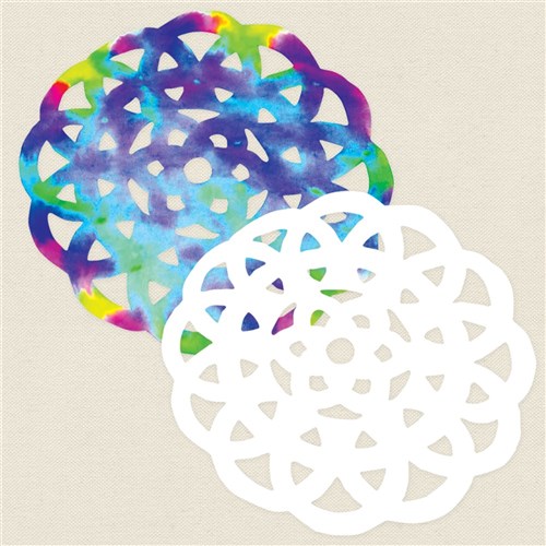 Colour Diffusing Paper Lace Circles - Pack of 50