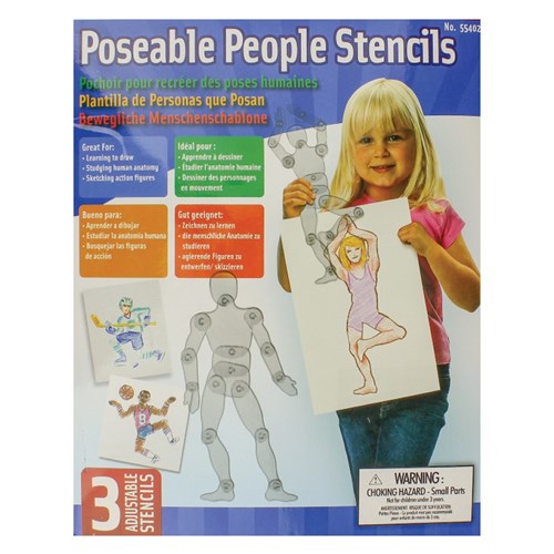 Poseable People Stencils - Pack of 3