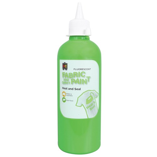 EC Fluorescent Fabric Paint - Green - 500ml