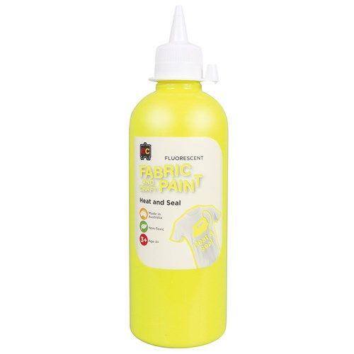 EC Fluorescent Fabric Paint - Yellow - 500ml