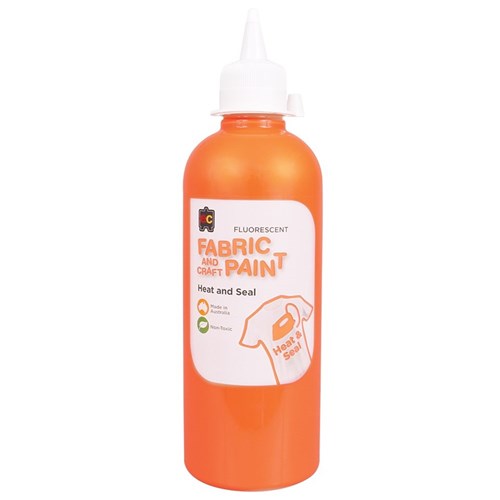 EC Fluorescent Fabric Paint - Orange - 500ml