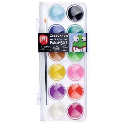 Micador Colourfun Watercolour Palette - 12 Well