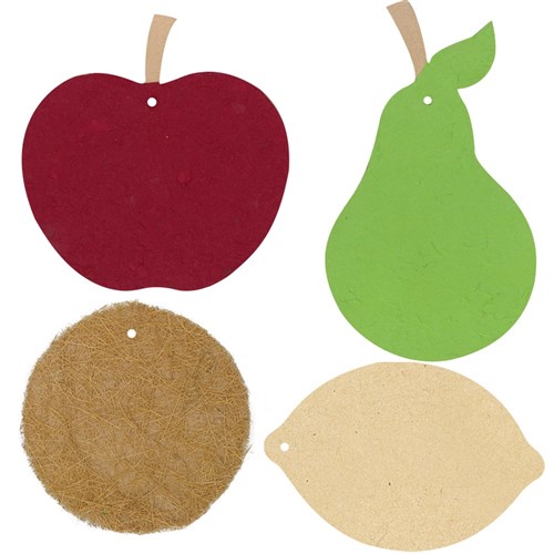 Giant 3D Wooden Corner Tree Accessories - Fruit - Pack of 4