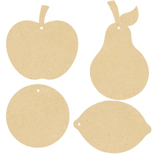 Giant 3D Wooden Corner Tree Accessories - Fruit - Pack of 4