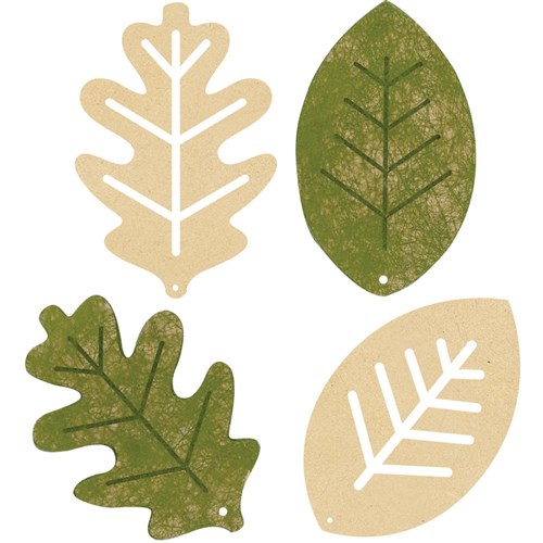 Giant 3D Wooden Corner Tree Accessories - Leaves - Pack of 4