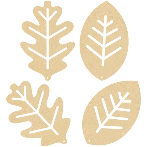 Giant 3D Wooden Corner Tree Accessories - Leaves - Pack of 4