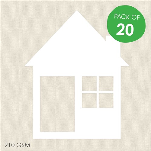 Cardboard Houses - White - Pack of 20