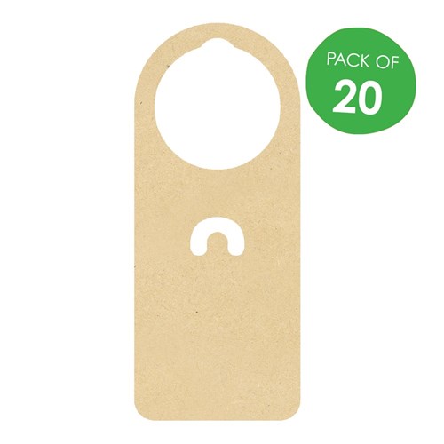 Wooden Door Hangers with Key Holder - Pack of 20