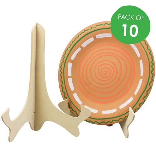 Wooden Plate Stands - Pack of 10