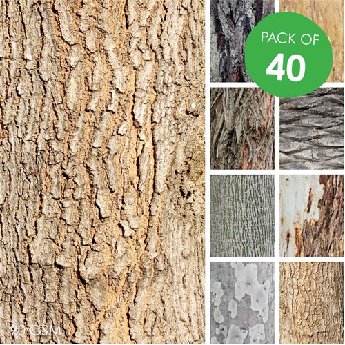 Bark Craft Paper - Pack of 40