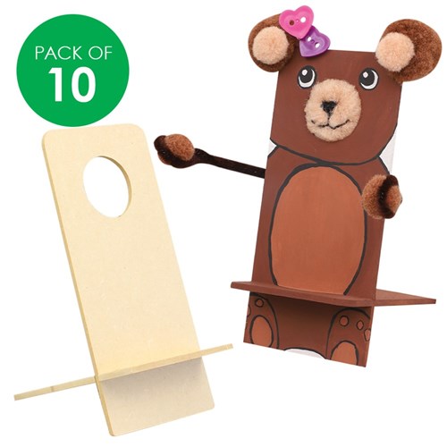 Wooden Mobile Phone Holders - Pack of 10