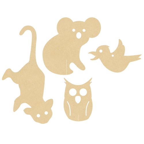 Wooden Belonging Tree Accessories - Animals - Pack of 20