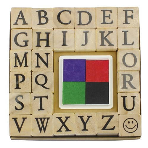 Wooden Stamp Set - Alphabet - Uppercase
