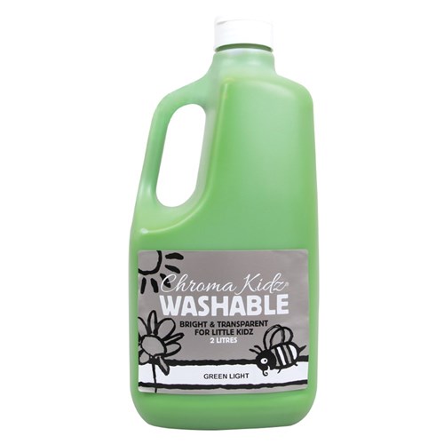 Chroma Kidz Washable Paint - Green Light - 2 Litres