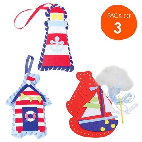 Felt Seaside Decorations Sewing Kit Pack of 3 Sewing & Textiles